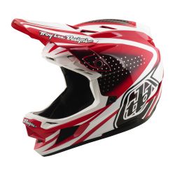 Troy Lee Designs TLD HELMA D4 POLYACRYLITE MIPS THE LINE FIRE / WHITE (17404701)