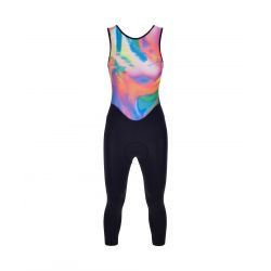 Dámske nohavice s trakmi SANTINI Unico Black  - XXL