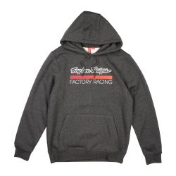 Troy Lee Designs TLD MIKINA S KAPUCÍ FACTORY RACING BLACK HEATHER / RED (73166900)