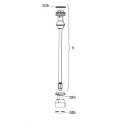 SRAM ROCK SHOX 11.4018.111.018 - ROCKSHOX AIR SHAFT 27/29 DOM 38 DB 180