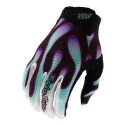 Troy Lee Designs TLD RUKAVICE AIR OVERSPRAY BLACK / REAL TEAL (44603000)