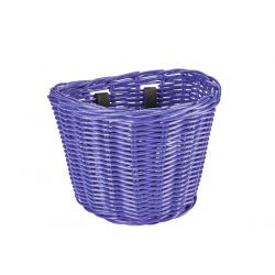 Košík predný ratanový malý so sponkami - Iris Purple - ELECTRA-Iris Purple