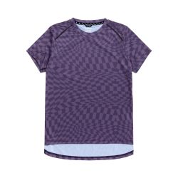 Troy Lee Designs TLD DÁMSKÝ DRES S KRÁTKÝM RUKÁVEM LILIUM TWISTED CHECKERS DEEP PURPLE (35751601)
