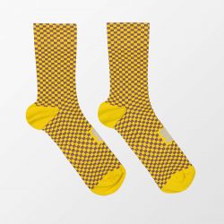 Sportful Checkmate ponožky žlté/staroružové XL