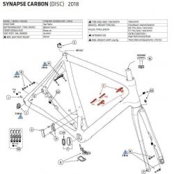 CANNONDALE díly na kola CANNONDALE KIT SYNAPSE CARBON 2018 DT CABLE GUIDE (CK3568U00OS)