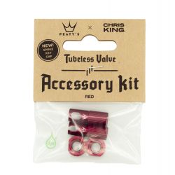 PEATYS PEATY'S X CHRIS KING (MK2) RED PŘÍSLUŠENSTVÍ K BEZDUŠOVÝM VENTILKŮM (PTV2-ACCS-RED-12)
