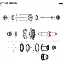 SRAM ZIPP 11.2018.032.002 - ZIPP AXLE WITH BEARINGS REAR COGNITION NSW