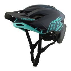 Troy Lee Designs TLD HELMA FLOWLINE SE MIPS BADGE CARBON / REAL TEAL (11056820)