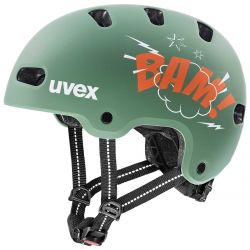 UVEX HELMA KID 4 STYLE BAM MOSS GREEN - PAPAYA MATT (S4148230200)