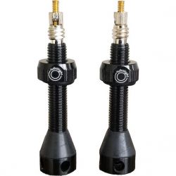 TUBOLIGHT BRASS BLACK SHORT BEZDUŠOVÉ VENTILKY PÁR (VVBLK-BR40)