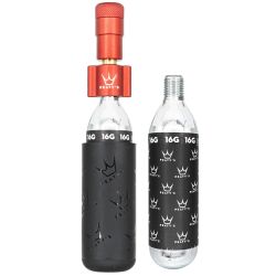 PEATYS PEATY'S HOLESHOT CO2 PUMPA + BOMBIČKY 2 KS - ROAD & GRAVEL (16G) - RED (PPR-HTI-RAG-RED-12)