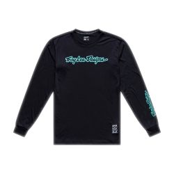 Troy Lee Designs TLD PÁNSKÝ DRES S DLOUHÝM RUKÁVEM SKYLINE RIDE TEE SIGNATURE BLACK / REAL TEAL (38307202)