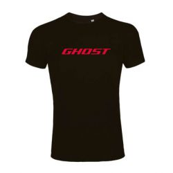 Pánske čierne tričko s potlačou GHOST