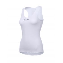Funkčné tričko bez rukávov SANTINI Lieve White - XS