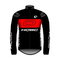 HQBC Bunda QPI TEAM proti vetru čierna/červená /Vel:M