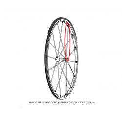 MAVIC KIT 10 NDS R-SYS CARBON TUB SILV SPK 283,5mm (L10795900)