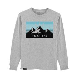 PEATYS PEATY'S PUBWEAR TRIKO S DLOUHÝM RUKÁVEM 3 PEAKS SUNRISE / HEATHER GREY (PPW-24-LST-3PS-GRY)