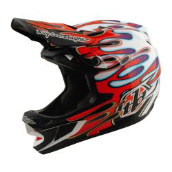 Troy Lee Designs TLD HELMA D4 COMPOSITE MIPS OVERSPRAY WHITE / RED (14003000)