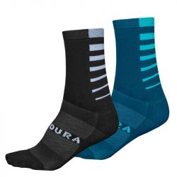 Endura CoolMaxr Stripe 2-P Socks-S-M-dark blue