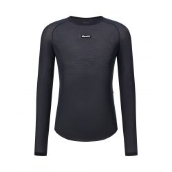 Funkční triko s dlouhým rukávem SANTINI Dry Black - M/L